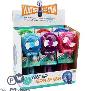 Water Sprayfan Battery-powered Cdu Assorted Colours