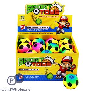 Stress Relief Fluorescent Beach Soccer Football 7.5cm