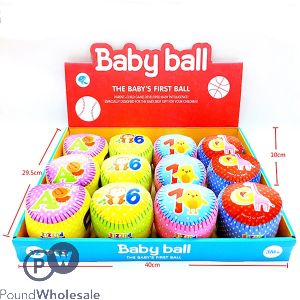 Soft Baby Ball Rattle Toy 4 Assorted Cdu