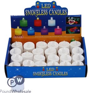 Led Smokeless Candles White