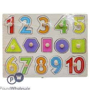 Wooden Puzzle Numbers & Shapes