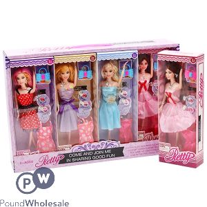 11" Fashion Girl Dolls & Accessories 4 Assorted Cdu