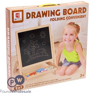 2-in-1 Folding Drawing Board Blackboard