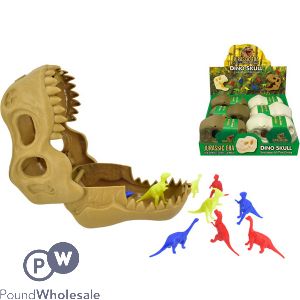 Jurassic Era Dino Skull With Mini Dinosaurs Cdu Assorted