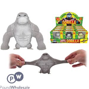 Squish & Stretch Gorilla Toy CDU Assorted Colours