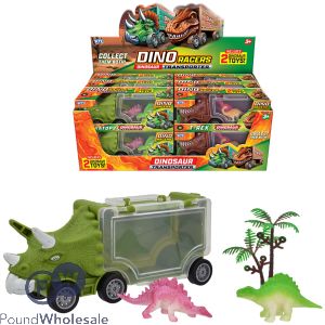 Dino Racers Dinosaur Transporter Vehicle Play Set Cdu Assorted