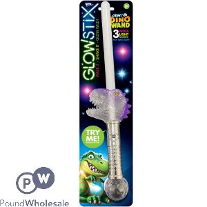 Glowstix Light-up Dino Wand Baton Assorted Colours