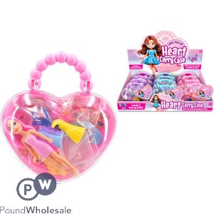 Dress-up Doll Heart Carry Case Cdu Assorted