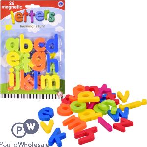 Assorted Colour Lower Case Magnetic Letters 26 Pack