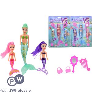 Mermaid Princess Beauty Play Set 3pc Assorted