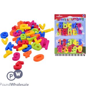 Assorted Colour Magnetic Letters &amp; Numbers 52 Pack
