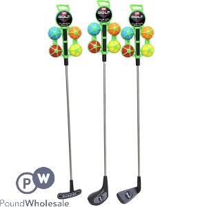 MY Metal Shaft Golf Club with Four Balls Assorted