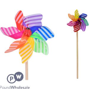 Striped Colour Windmill 17cm