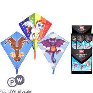 My Character Nylon Diamond Kites 60cm X 70cm Cdu Assorted