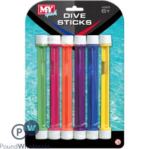 My Assorted Colour Swimming Dive Sticks 6pc