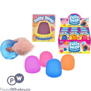 Jelly Drop Squishies Squish Toy 6.5cm Cdu Assorted Colours