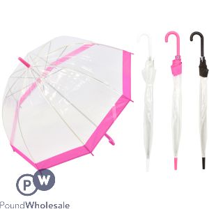 Rib Transparent Kids Umbrella 58cm Assorted Colours