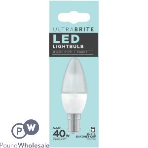 Ultra Brite 5.5w = 40w Led Candle Sbc Pearl