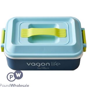Vagonlife Single Layer Portable Lunch Box With Cutlery 1l Assorted Colours