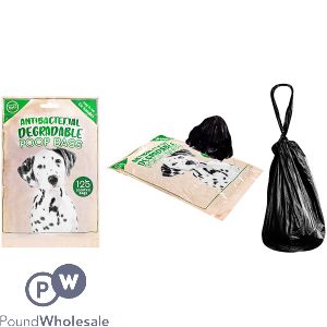 WORLD OF PETS ANTIBACTERIAL DEGRADABLE POOP BAGS 125 PACK