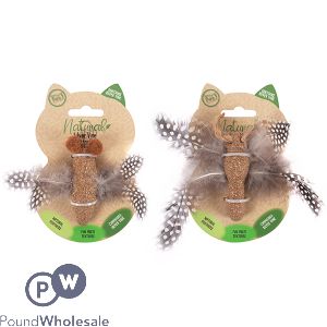 World Of Pets Silver Vine &amp; Hessian Butterfly Cat Toy Assorted