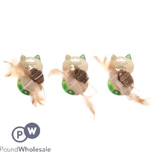 World Of Pets Cardboard Cat Toy &amp; Mouse Set 2pc Assorted Colours