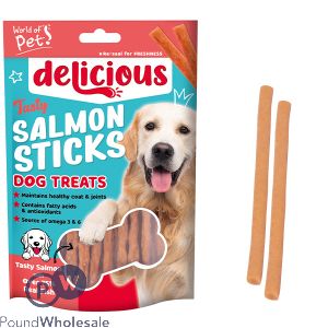 World Of Pets Salmon Sticks Dog Treat 18 Pack 80g