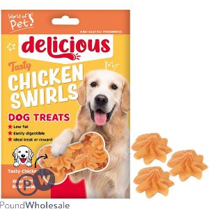 World Of Pets Chicken Swirl Dog Treats 80g