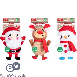 Smart Choice Squeaky Plush Festive Dog Toy 25cm Assorted