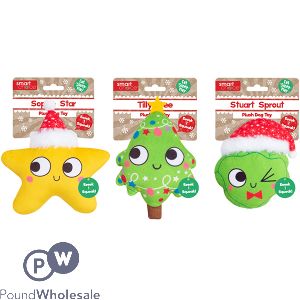 Smart Choice Squeaky Plush Christmas Dog Toy Assorted