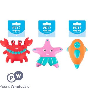 World Of Pets Squeaky Vinyl Sea Animal Dog Toy Assorted