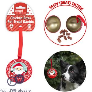 Smart Choice Christmas Chicken Bites Dog Treats Bauble 30g