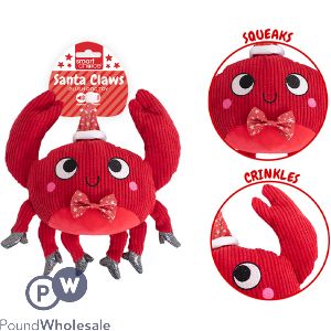 Smart Choice Christmas Plush Santa Claws Dog Toy 26cm