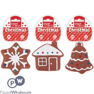 Smart Choice Christmas Squeaky Vinyl Festive Cookie Dog Toy Assorted