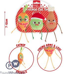 Smart Choice Christmas Dinner Catnip Cat Toys 3 Pack