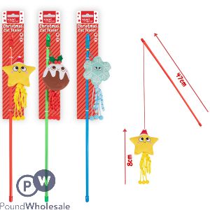 Smart Choice Christmas Catnip Cat Teaser 47cm Assorted