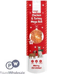 Smart Choice Christmas Chicken & Turkey Mega Roll Dog Treat 90g