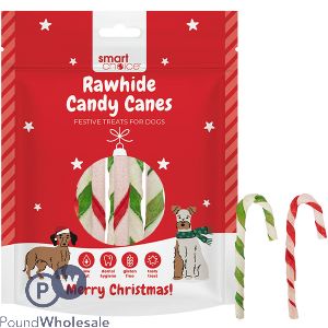 Smart Choice Christmas Rawhide Candy Canes Dog Treats 8 Pack 80g