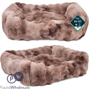 Smart Choice Faux Fur Fluffy Pet Bed Large 71cm X 58cm X 25cm