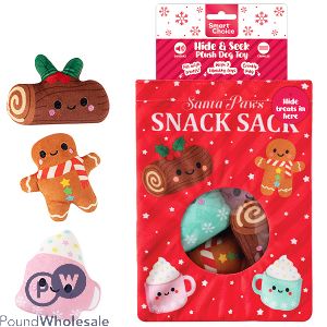 Smart Choice Christmas Santa Paws Hide & Seek Plush Dog Toy Set