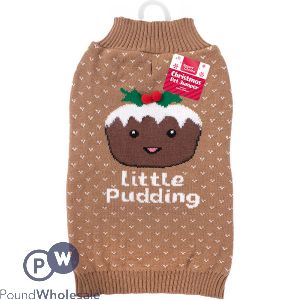 Smart Choice Christmas Little Pudding Festive Dog Jumper Large 50cm