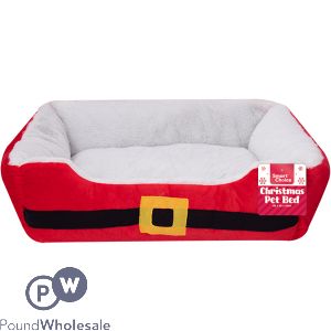 Smart Choice Christmas Santa Festive Pet Bed Small 46cm X 36cm X 15cm