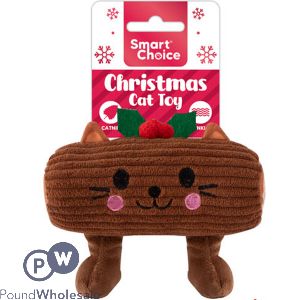 Smart Choice Christmas Catnip Crinkle Yule Log Cat Toy 14cm