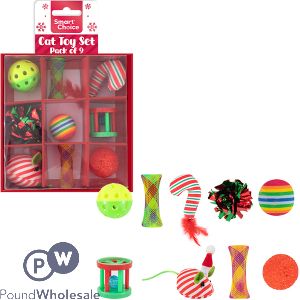 Smart Choice Christmas Mixed Cat Toy Gift Set 9 Pack