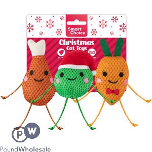 Smart Choice Christmas Dinner Catnip Cat Toy 3 Pack