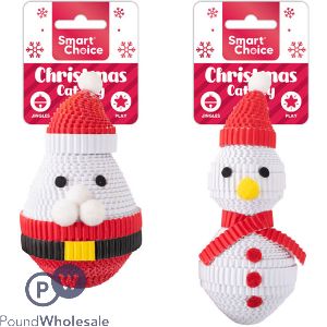 Smart Choice Christmas Festive Wobble Cardboard Cat Toy Assorted