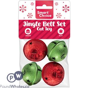 Smart Choice Christmas Jingle Bell Cat Toys 4 Pack