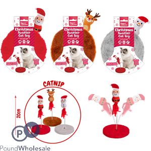 Smart Choice Christmas Catnip Festive Swatter Cat Toy Assorted 20cm