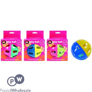 World Of Pets Double Action Cat Play Ball Assorted