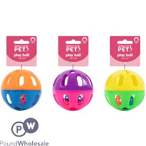 World Of Pets Double Action Cat Play Ball Assorted